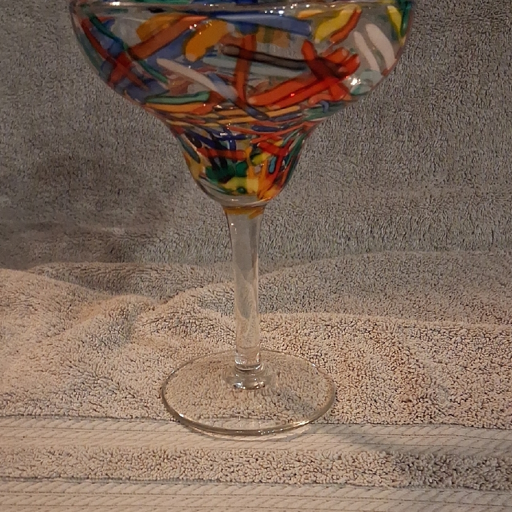 Vintage America Multicolor Swirl Glass Art